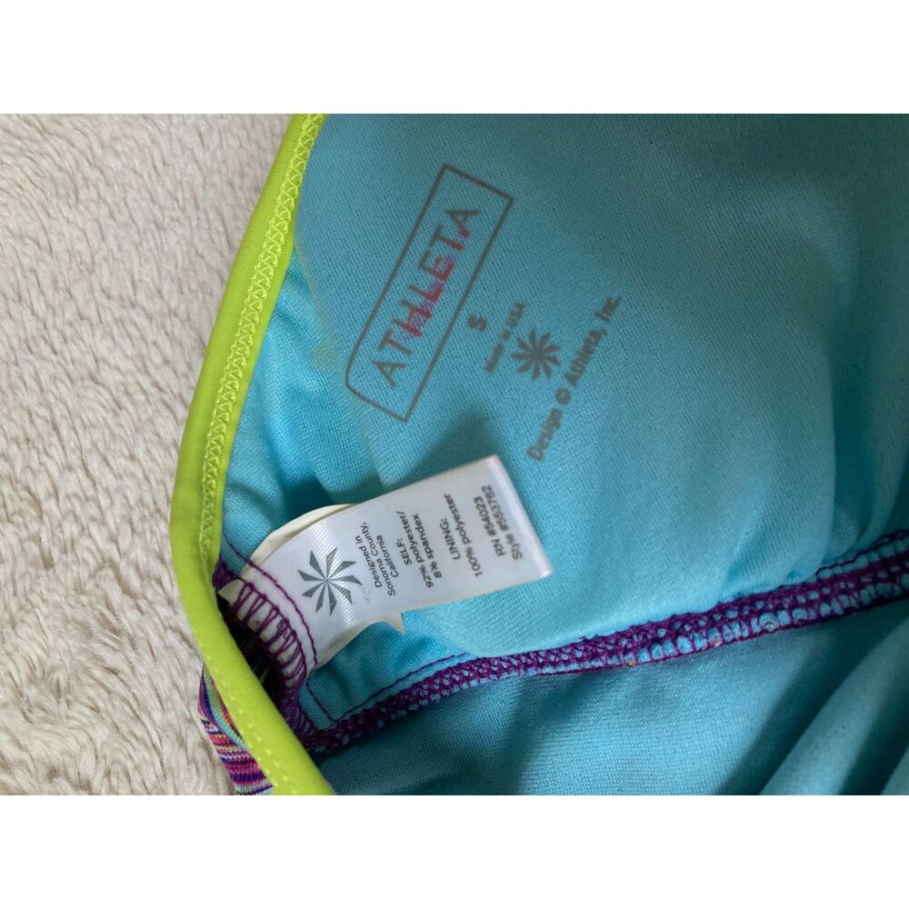 Athleta USA Made 2013 Line Space Dye Kata One Piece Back Cut Out T Back Strap S - Picture 4 of 14